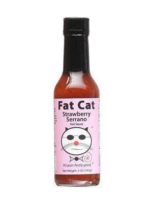 Hot Sauce Fat Cat Strawberry Serrano 5 oz Heat 5 $8.48