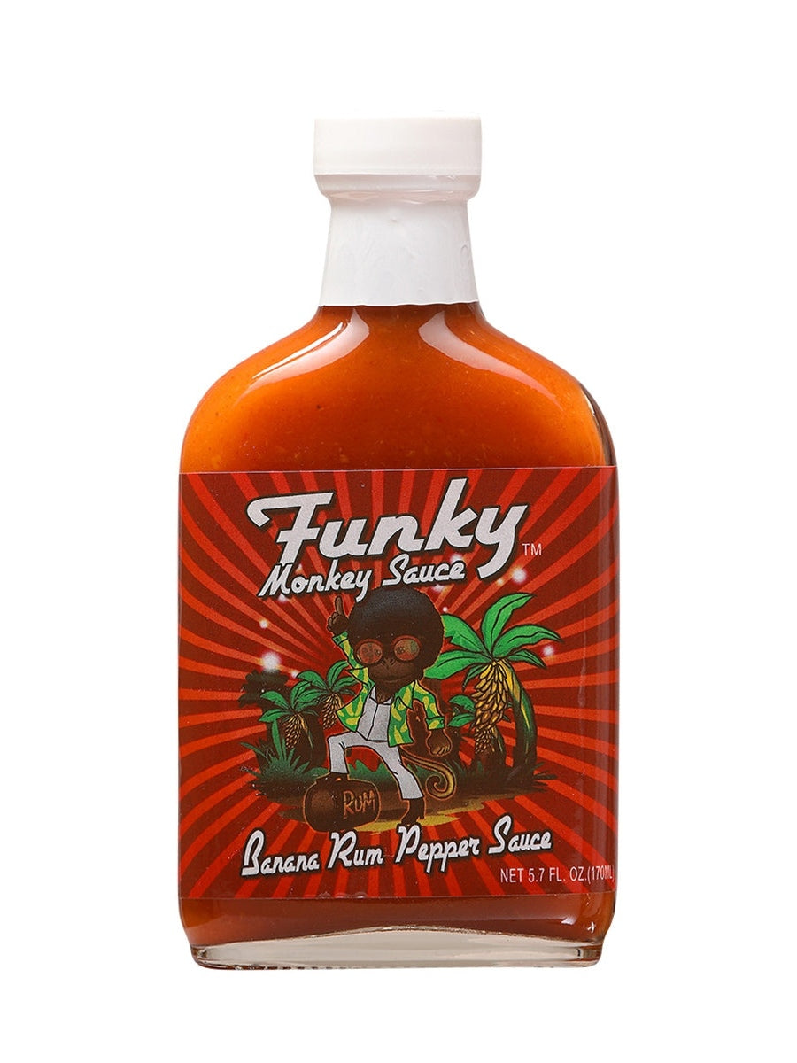 Hot Sauce Funky Monkey Banana Rum Pepper 5.7 oz Flask Heat 4 $9.48
