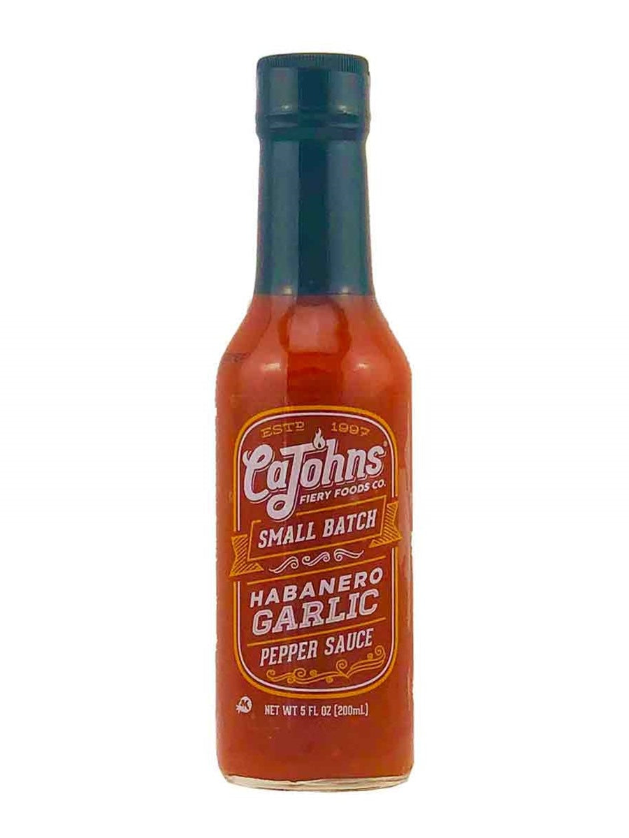 Hot Sauce CaJohns Small Batch Habanero Garlic 5 oz Heat 8 $8.48