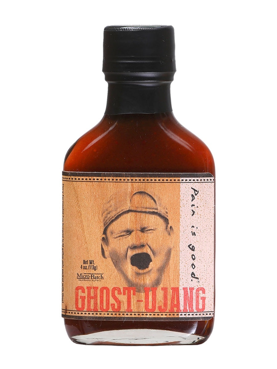 Hot Sauce Pain Is Good Ghost-Ujang 4 oz Flask Heat 9