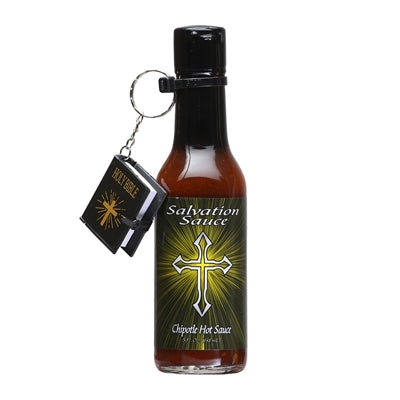 Hot Sauce Salvation Sauce Chipotle with Mini Bible Keyring Heat 8 $13.
