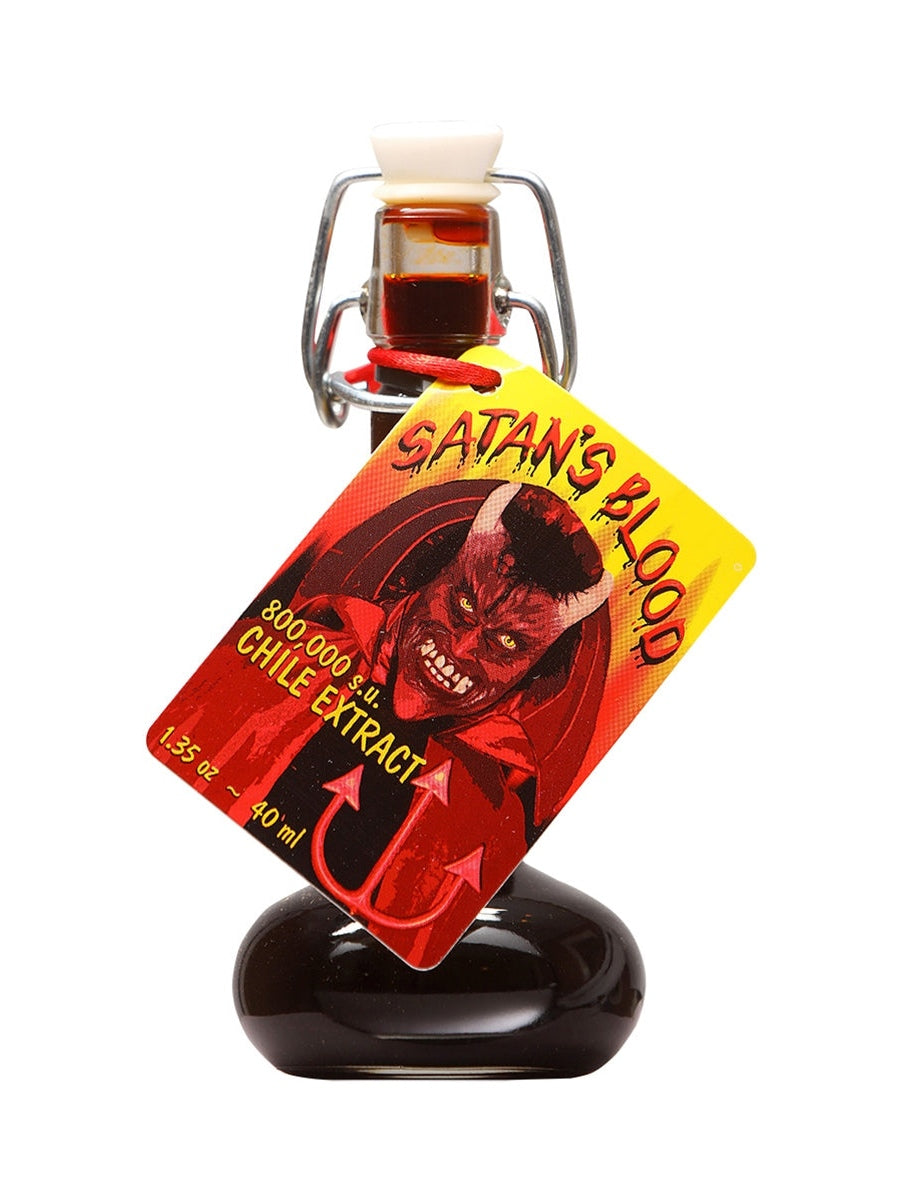 Hot Sauce Satans Blood 1.35 oz Flask 800,000 Scoville Units Heat 10+++