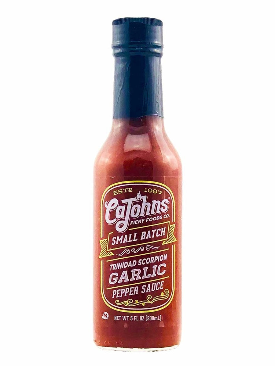 Hot Sauce CaJohns Small Batch Garlic Trinidad Scorpion 5 oz Heat 9 $8.