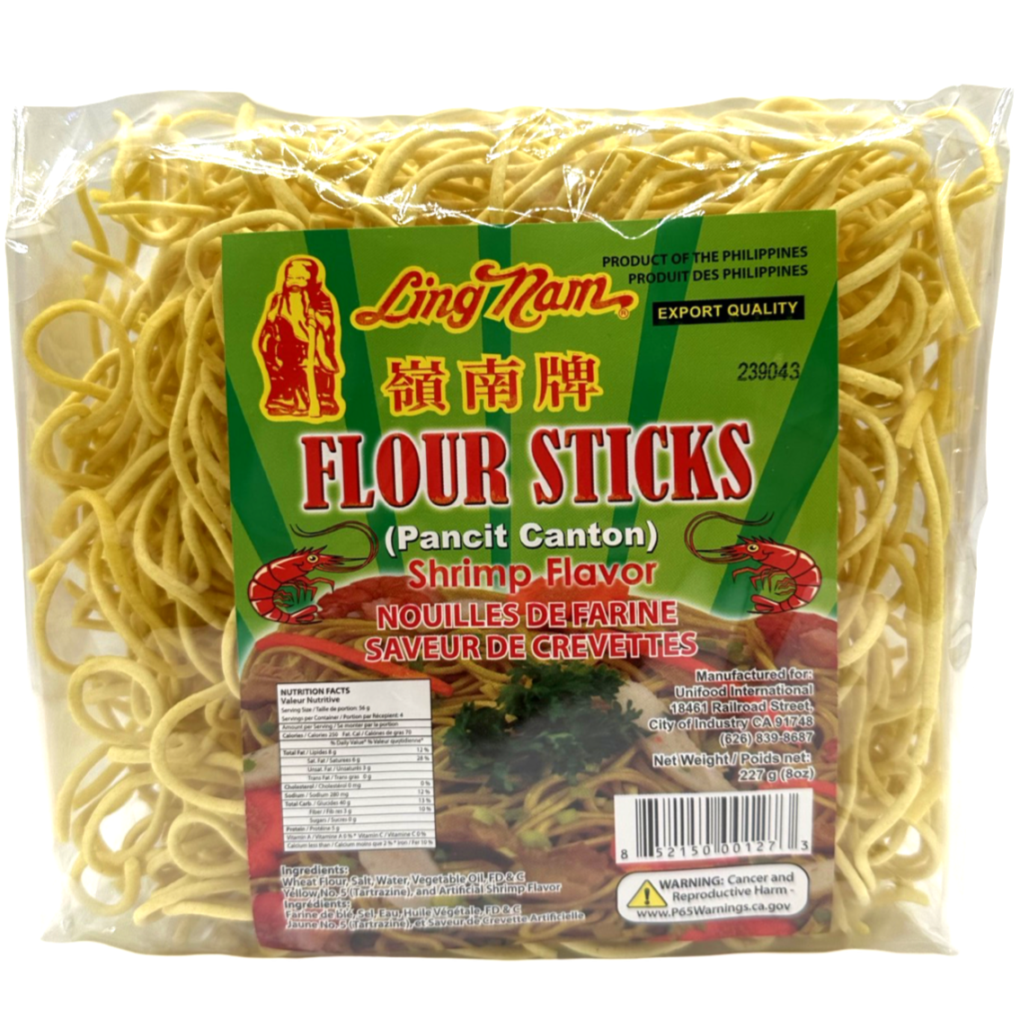 Ling Nam - Flour Sticks (Pancit Canton) Shrimp Flavor - 8 OZ