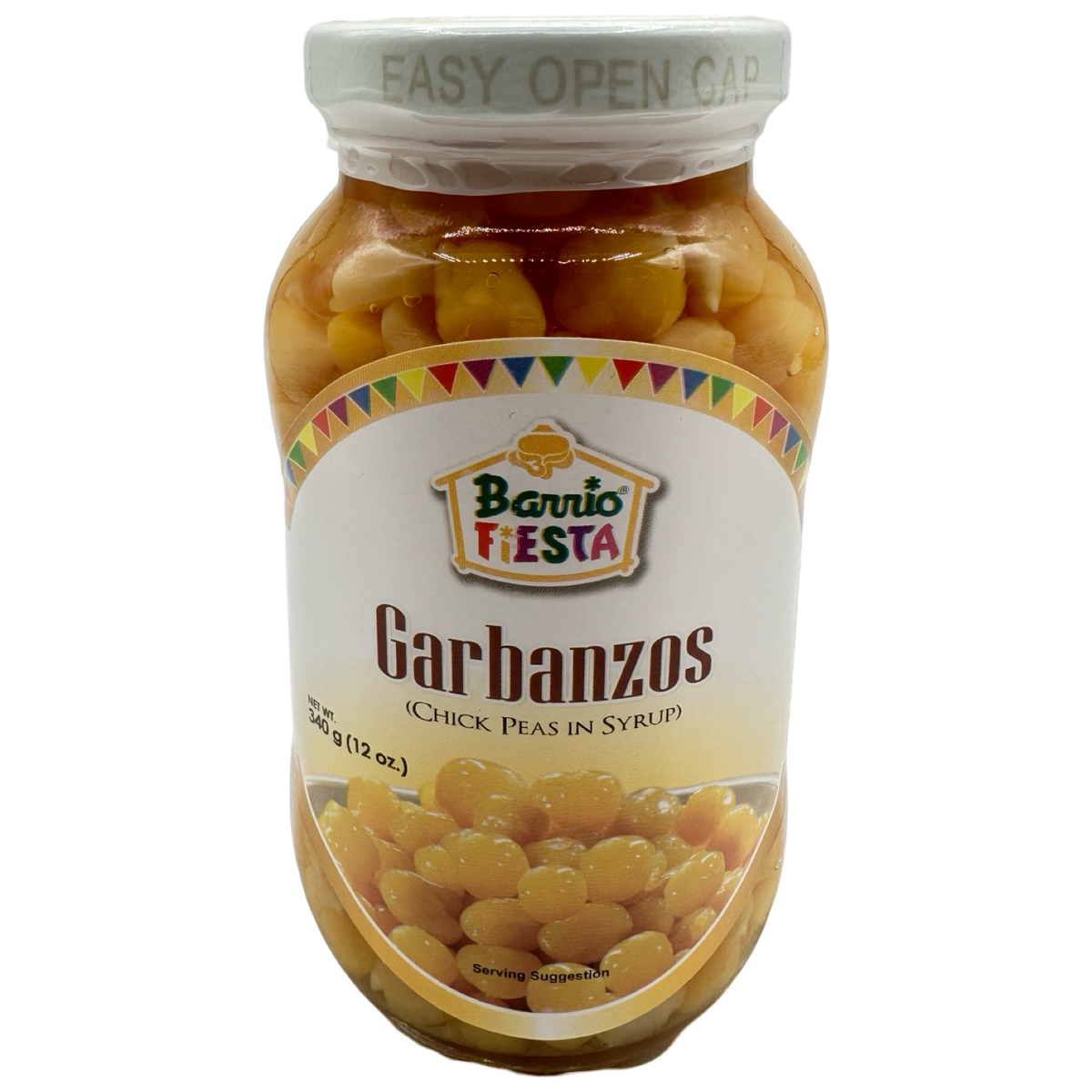 Barrio Fiesta  - Garbanzos - Chick Peas in Syrup - 12 OZ (340 G)