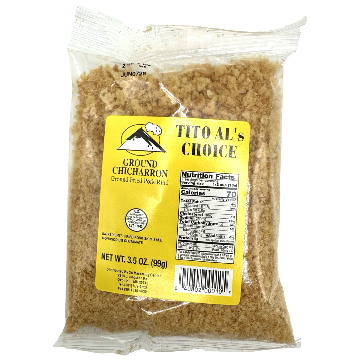 TITO AL'S Choice - Ground Chicharron - 3.5 OZ