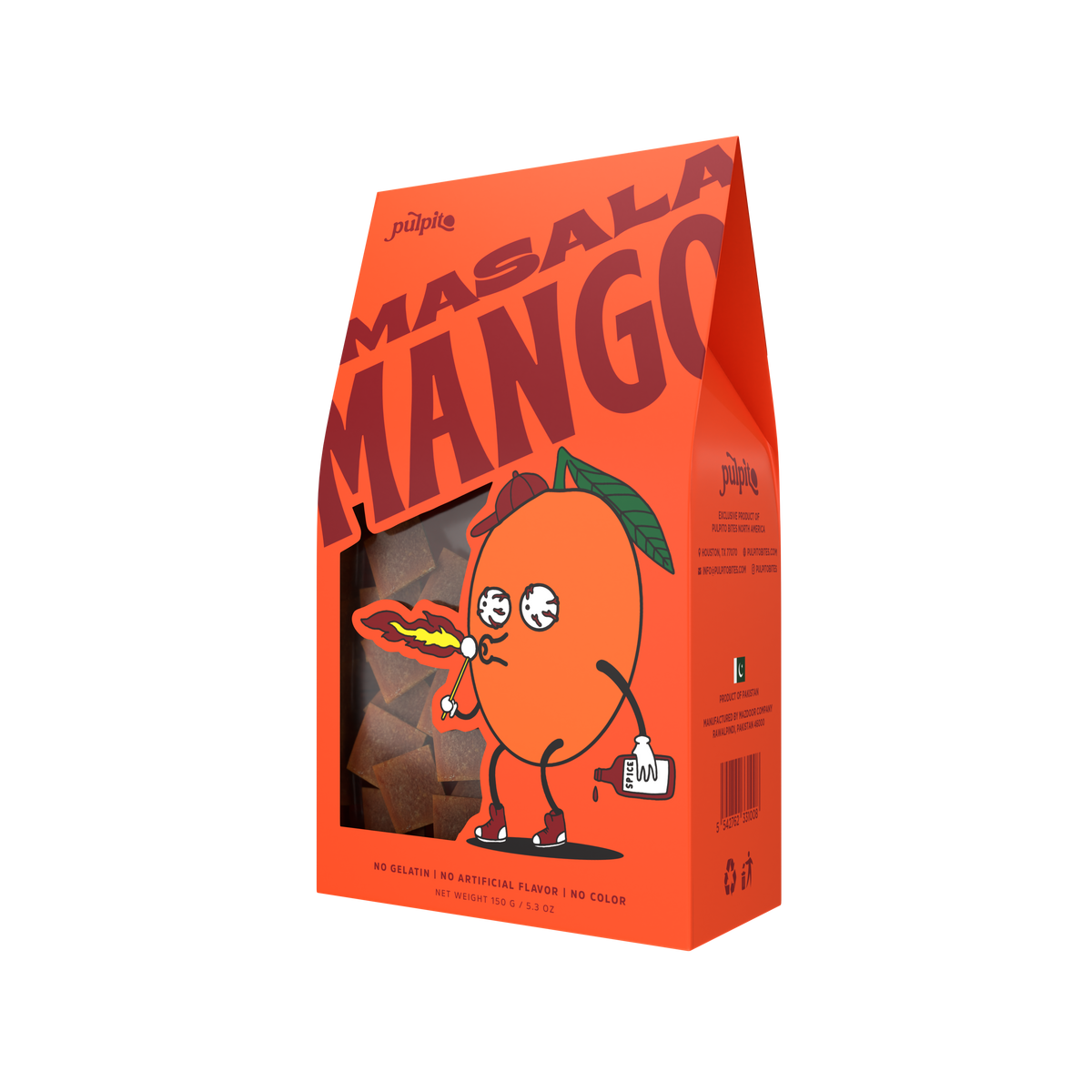 Pulpito Masala Mango Fruit Bites Box - 12 Boxes x 150g case