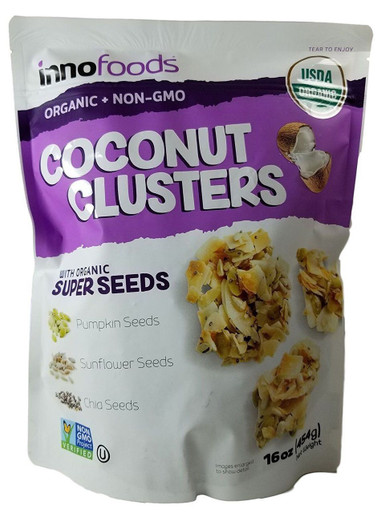 InnoFoods Organic Coconut Clusters, 18 oz.