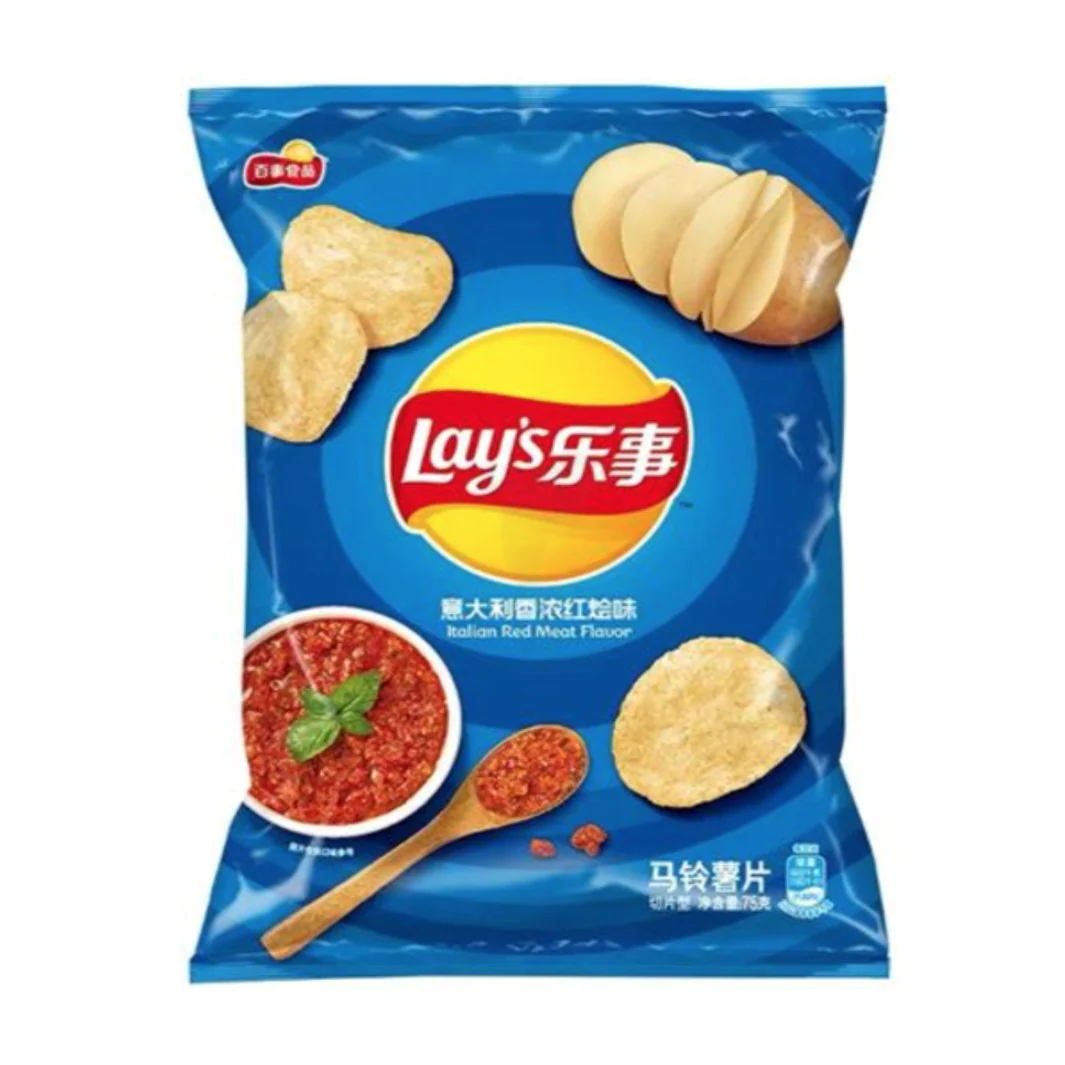 Lays  Italian Red meat70g - CHINA (Case of 12)