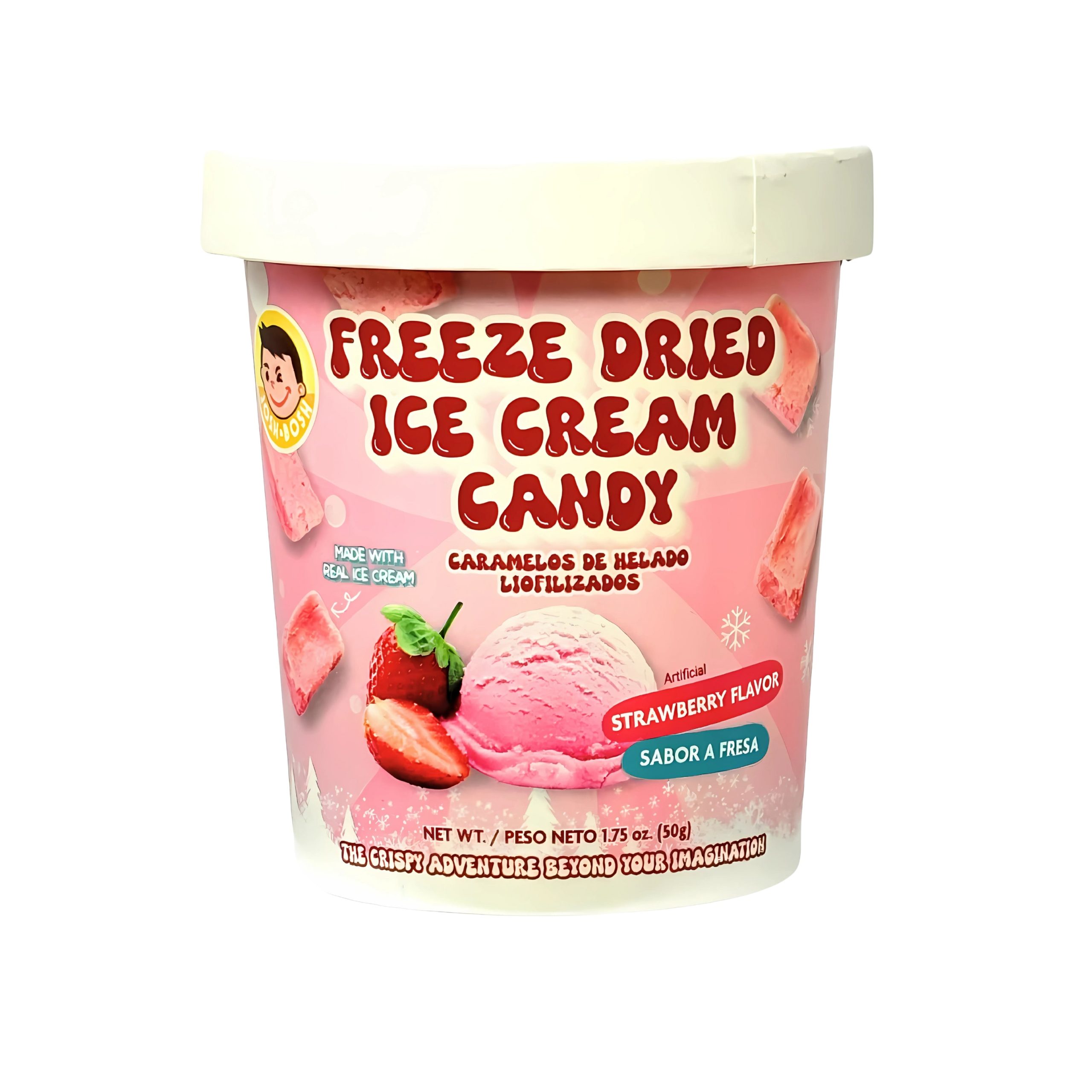 Josh Bosh Freeze Dried Ice Cream Candy Strawberry Flavor (USA)