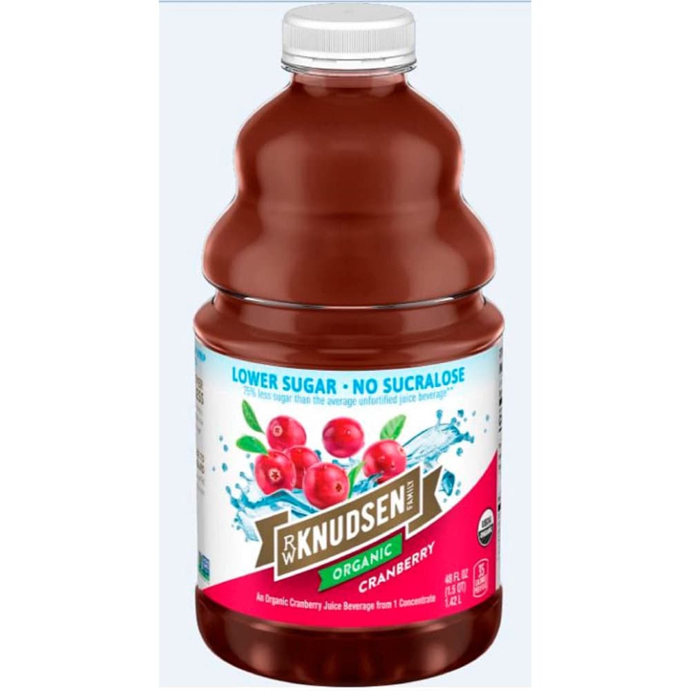 Knudsen – Organic Cranberry Low Sugar Juice, 48 fl oz | Pack of 8