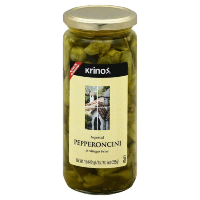 Krinos - Pepperoncini, 16 Oz | Pack of 6