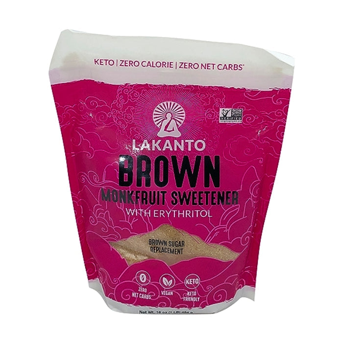 Lakanto - Brown Monkfruit Sweetener, 16 Oz - Pack of 8