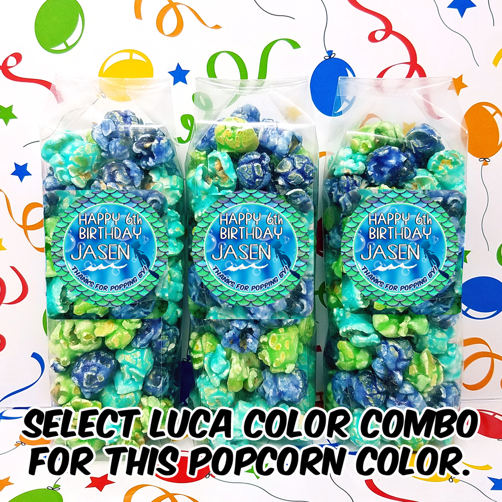 Sea Monster Birthday Party - Popcorn Favors
