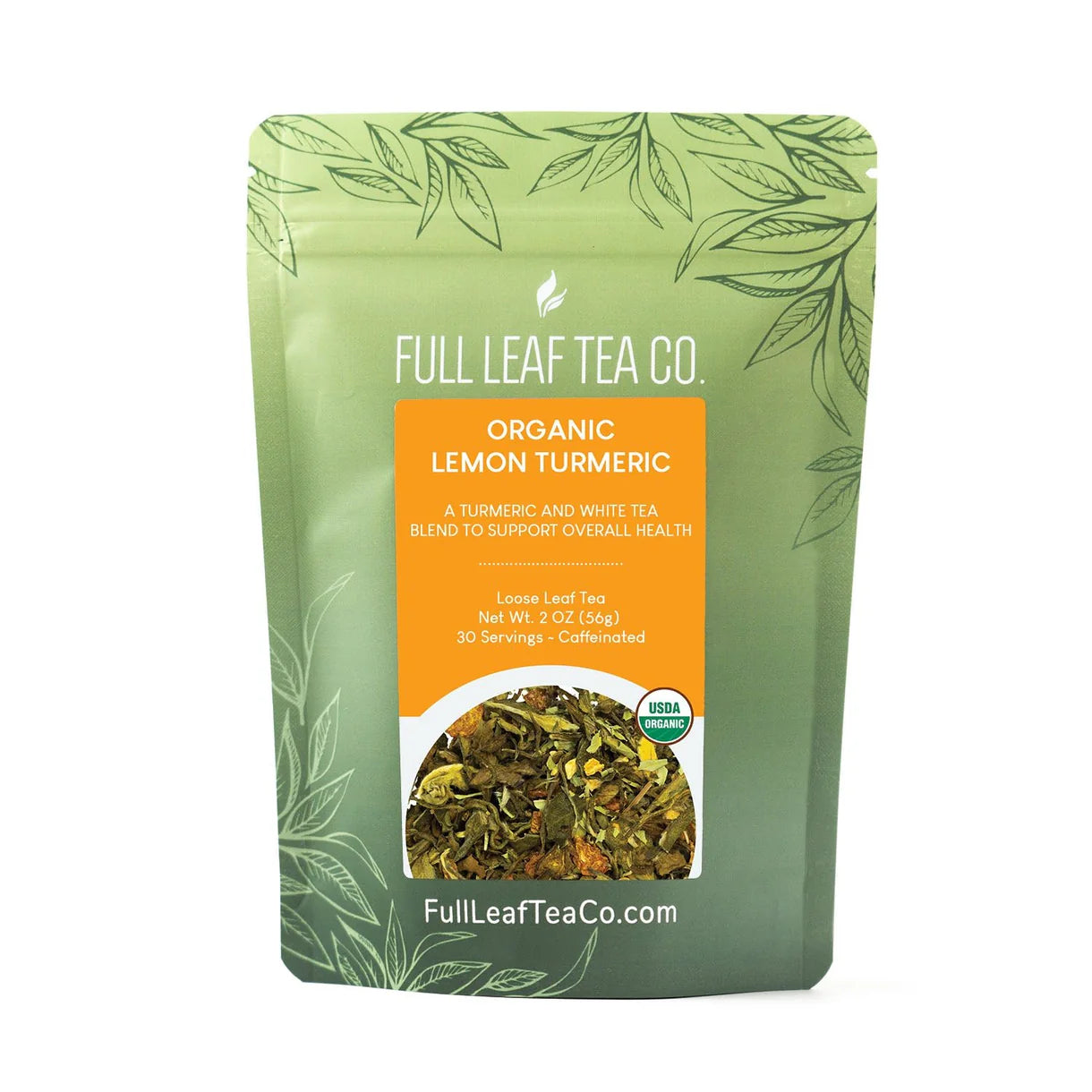 Organic Lemon Turmeric Tea Retail Bags - Case of 6