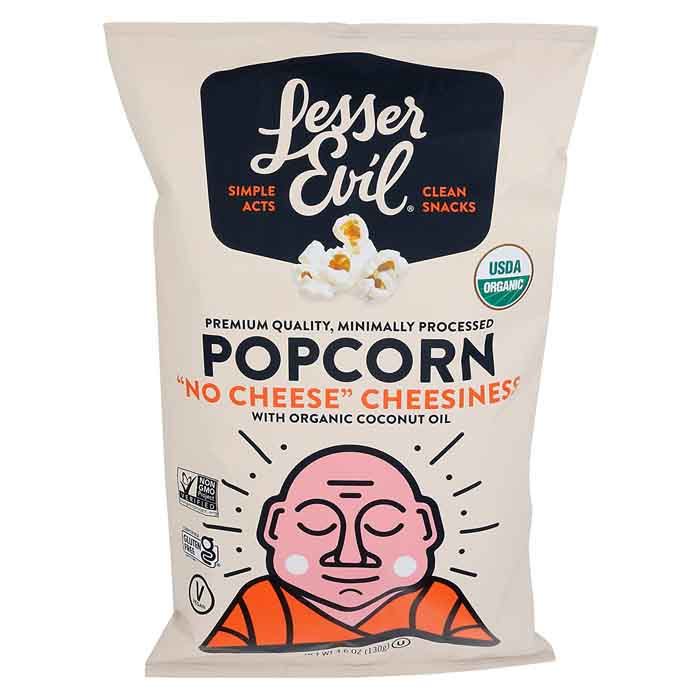 Lesser Evil Organic "No Cheese" Cheesiness Popcorn, 4.6oz