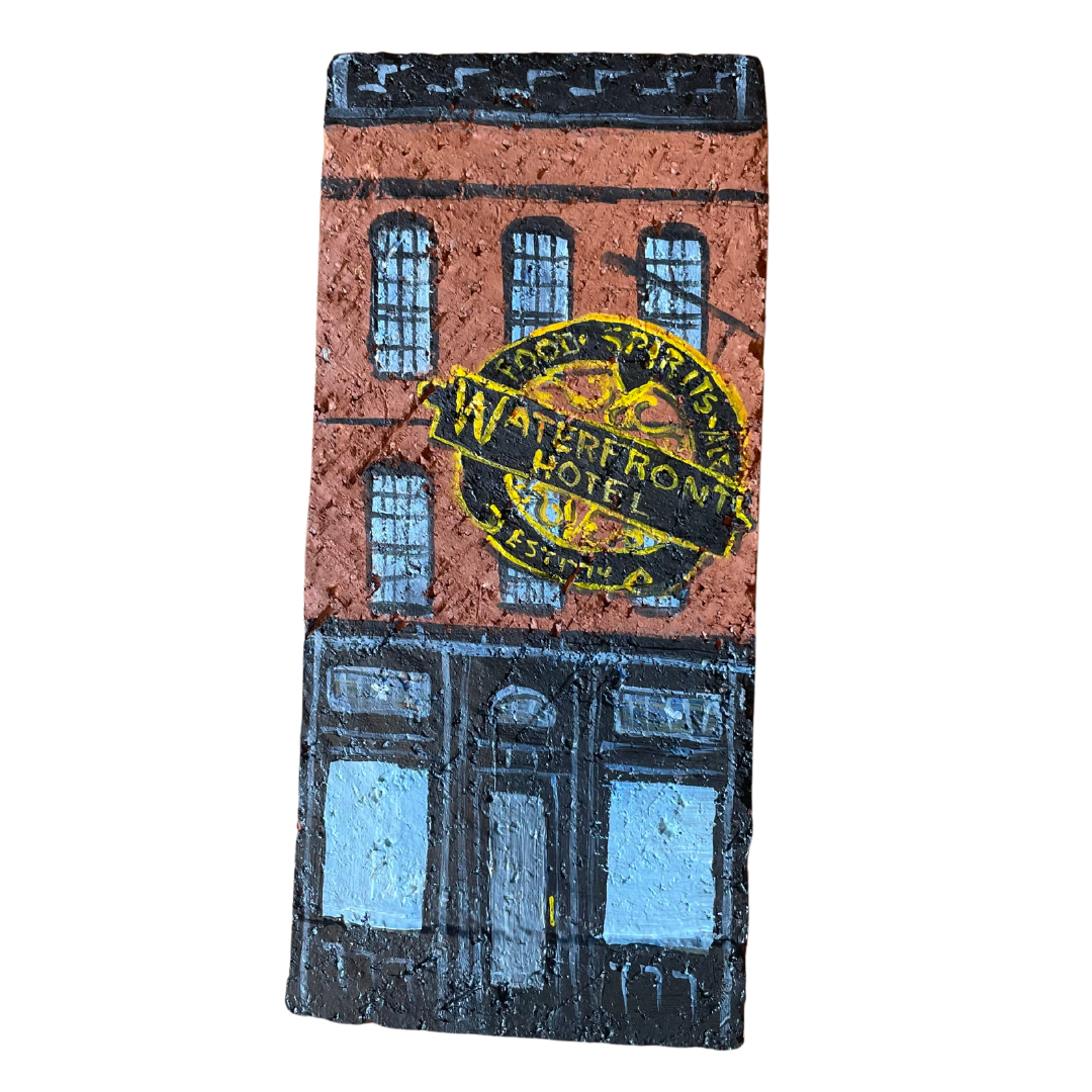 Linda Amtmann Hand Painted Brick - Waterfront Hotel