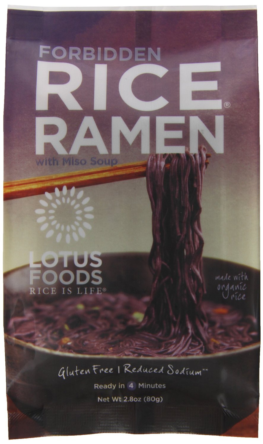 Lotus Foods Ramen Organic Forbidden Rice with Miso Soup 2.8 Oz | Pack of 10 - Buy Now