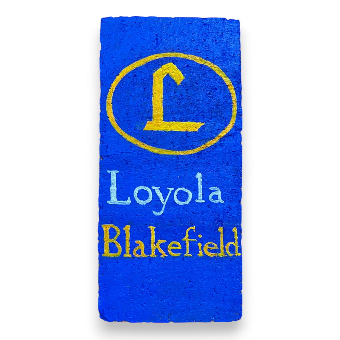 Linda Amtmann Hand Painted Brick- Loyola Prep