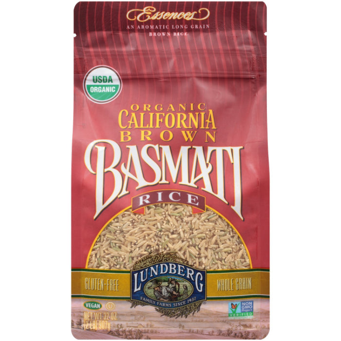 Lundberg - Basmati Organic Gluten Free Brown Rice, 32 Oz - Pack of 6