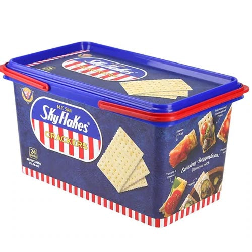 M.Y. San - Skyflakes Crackers in Plastic Tub - 24 Pack - 600 G