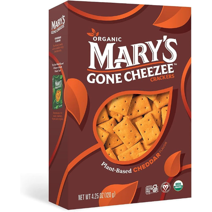 Mary's Gone Crackers - Cheddar Cheezee Crackers, 4.25 Oz | Pack of 6