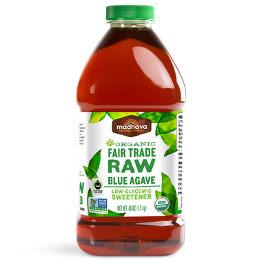 Madhava Raw Organic Agave Nectar, 46 oz. (Pack of 4)