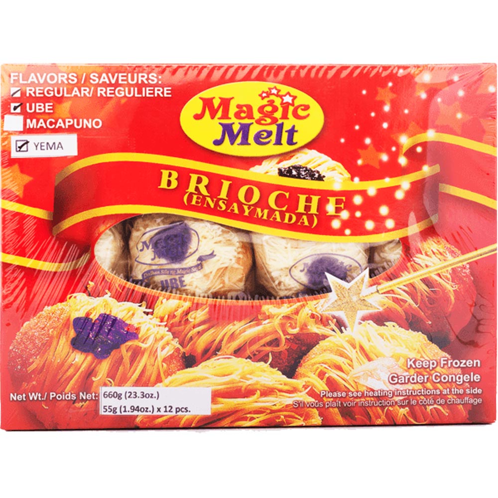 Magic Melt - Brioche (Ensaymada) Regular / UBE / Yema - 12 PCS - 660 G