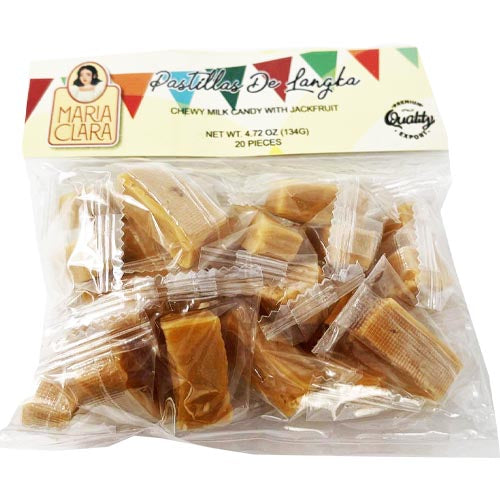 Maria Clara - Pastillas de Langka - Chewy Milk Candy with Jackfruit -  20 Pieces - 133 G