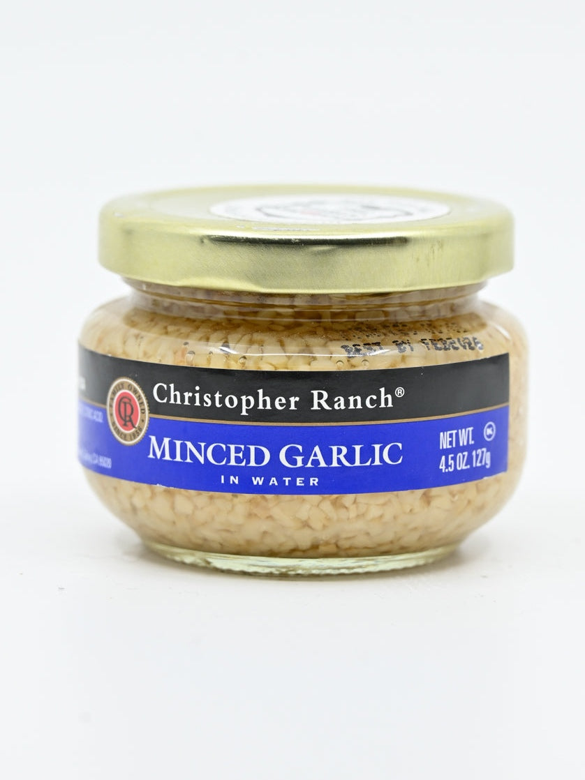 Minced Garlic in Water Christopher Ranch Gilroy California 4.25