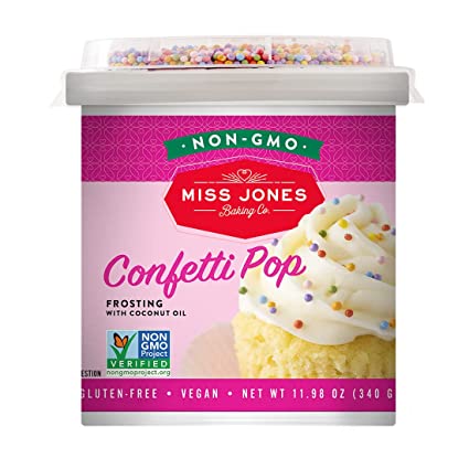 Miss Jones Confetti Pop Frosting - Organic, Vegan, and Fun