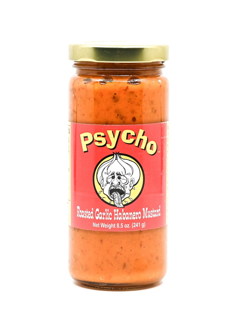 Mustard PSYCHO Roasted Garlic Habanero Mustard 8.5