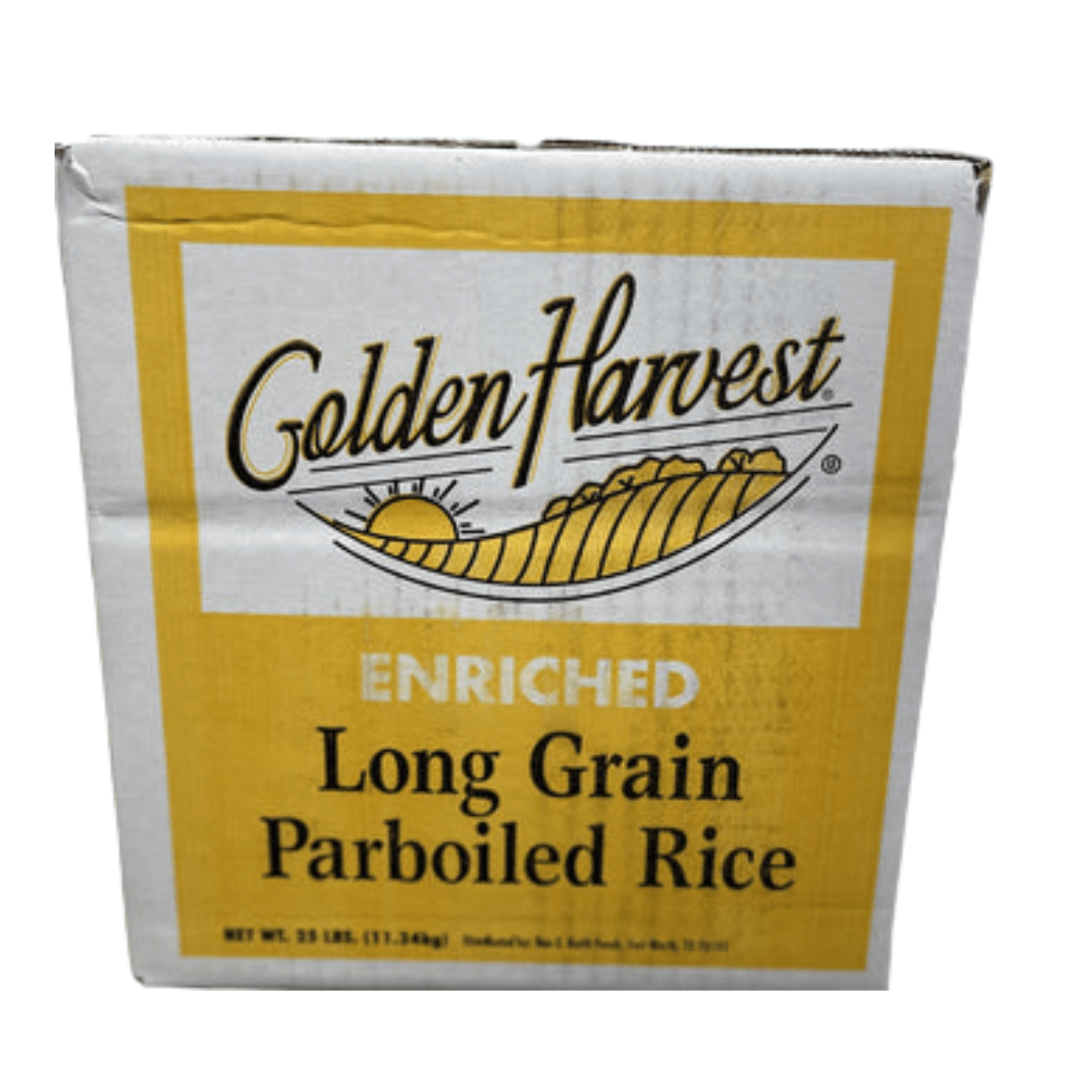 Golden Harvest Parboiled Rice | Premium 25lbs Bag for Healthy Meals