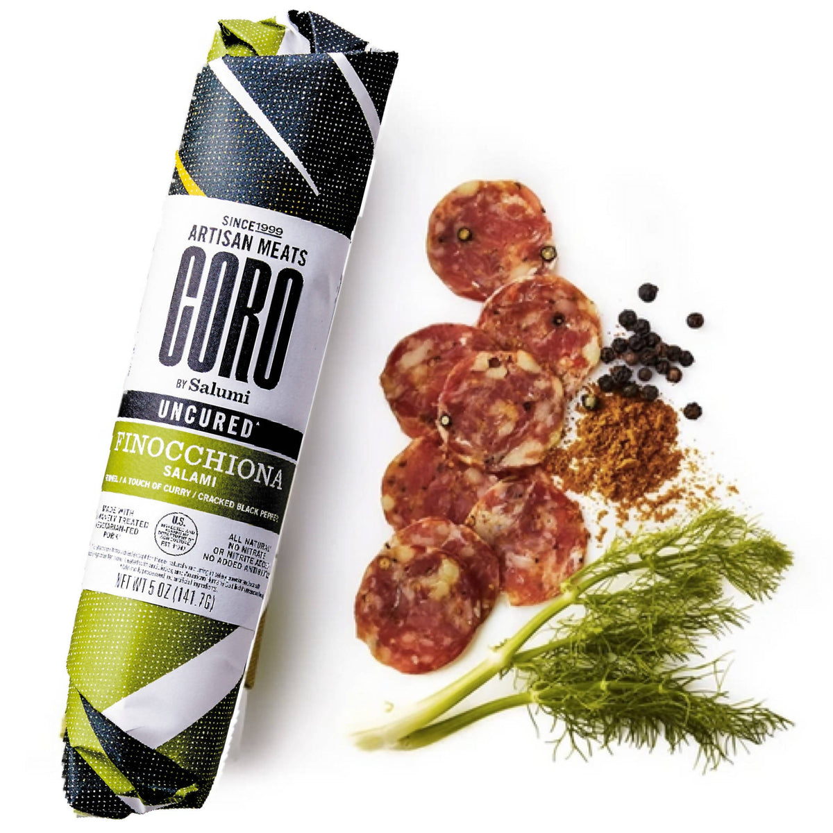 Uncured Finocchiona Salami Piccolo - 6 x 5 oz