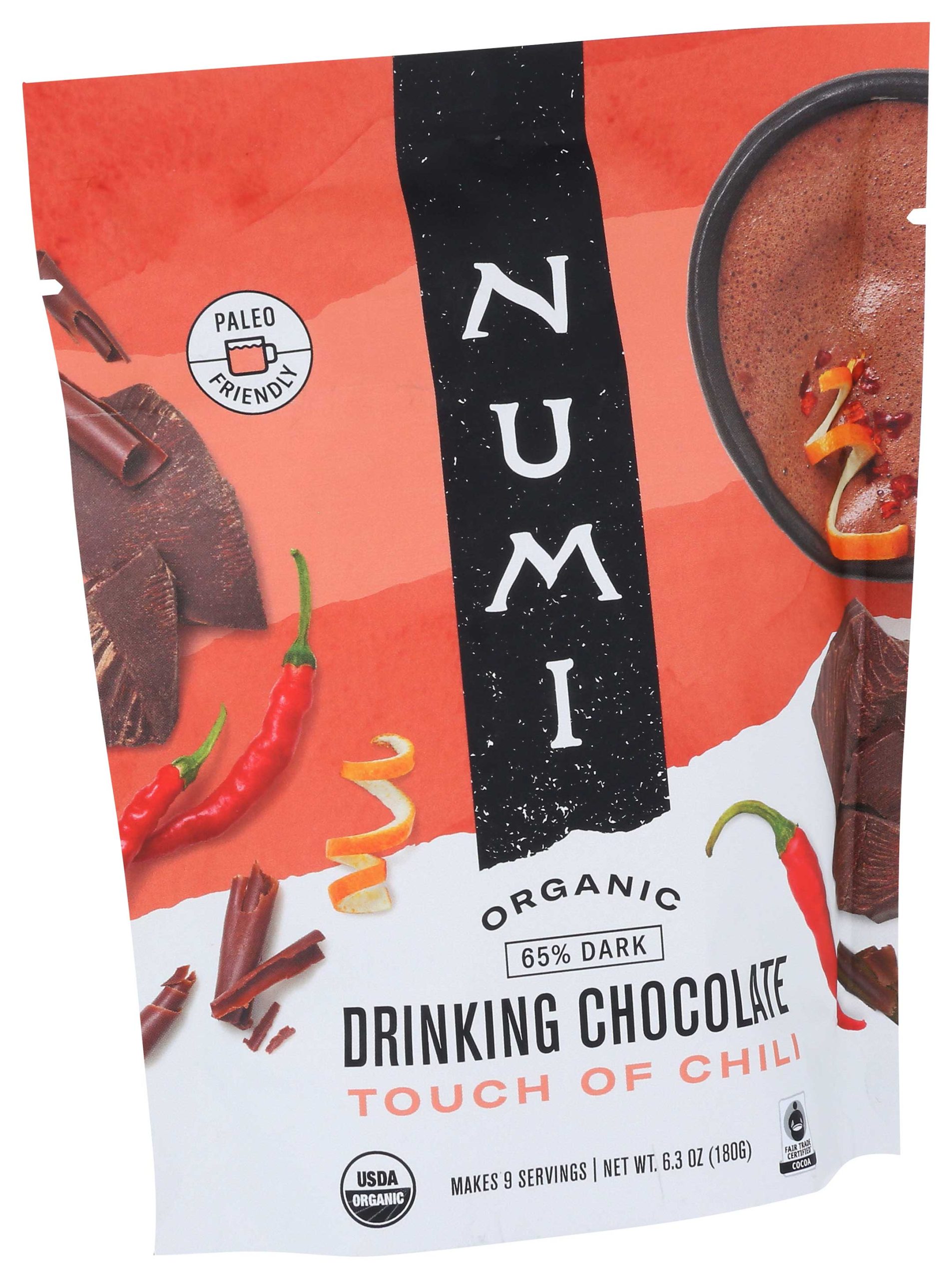 NUMI Touch of Chili Organic anic Drinking chocolate olate, 6.3oz | Pac