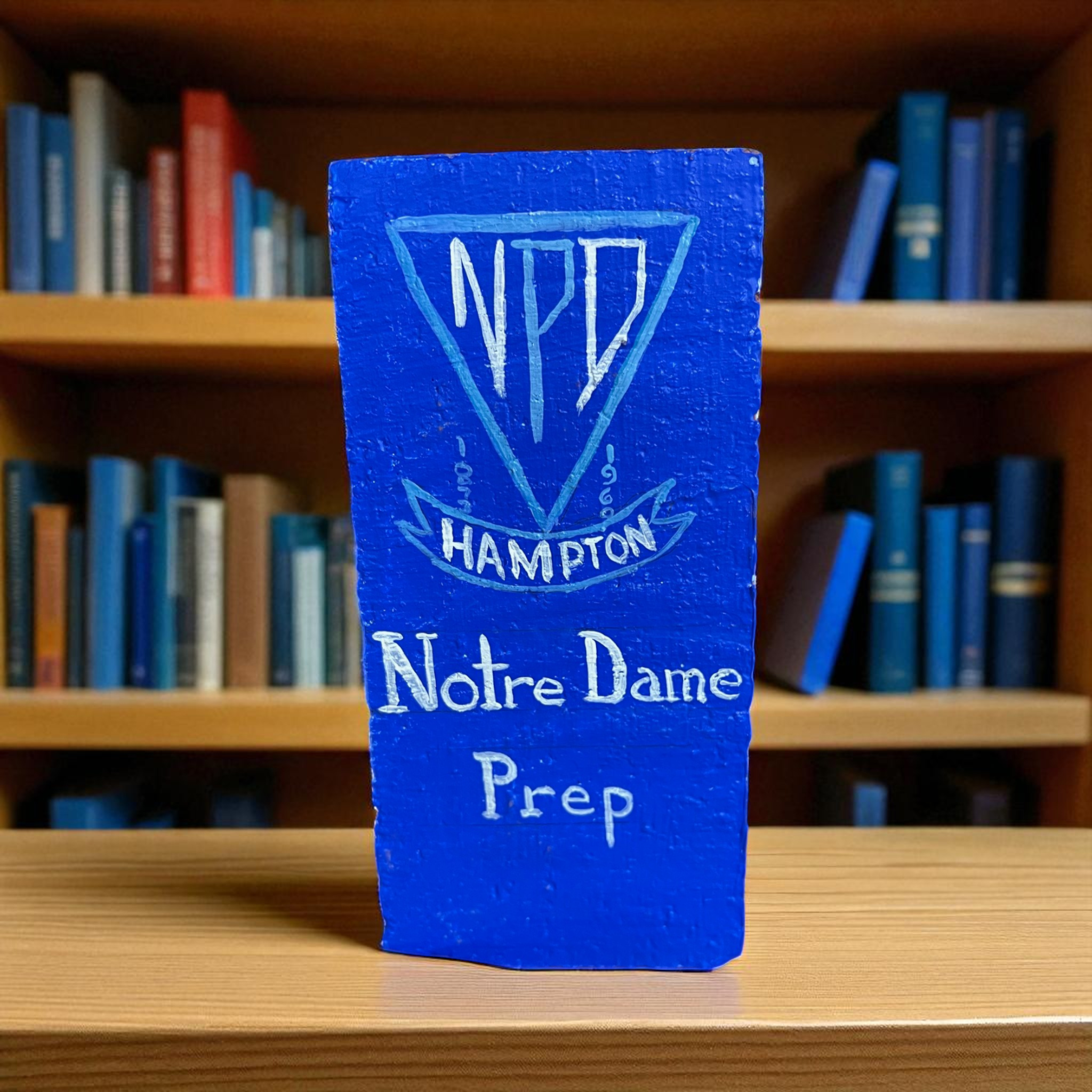 Linda Amtmann Hand Painted Brick- Notre Dame Prep