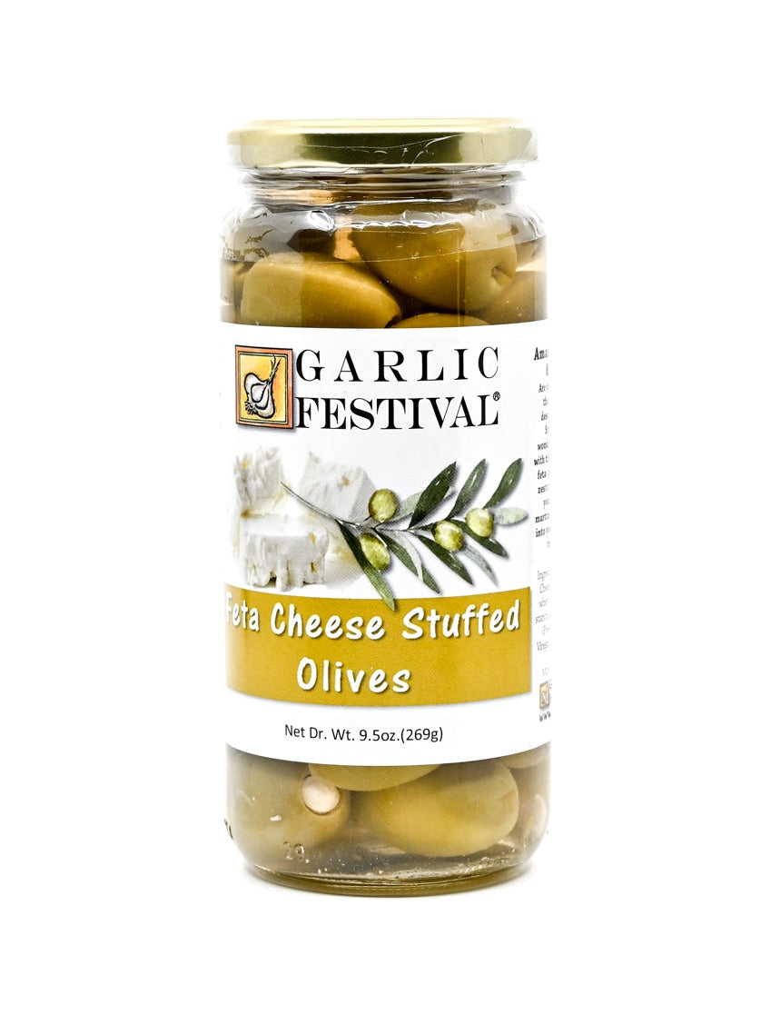 Olives Feta Cheese Stuffed Olives Garlic Festival Foods Dr Wt 9.5