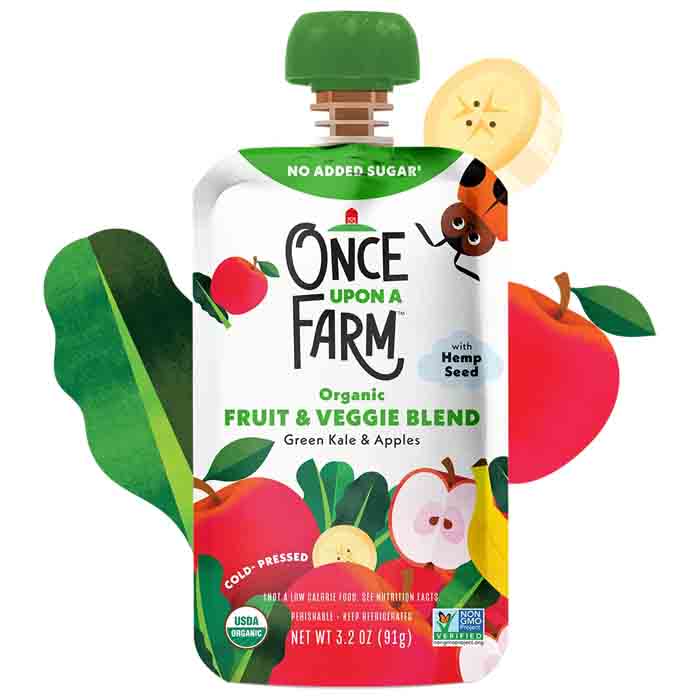 Once Upon A Farm - Organic Fruit & Veggie Blend, 3.2floz | Multiple Op