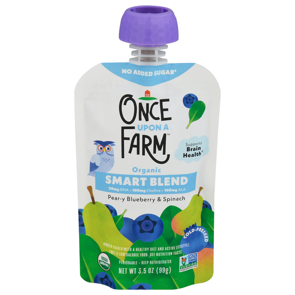 Once Upon a Farm – Organic Pear Blueberry Spinach Smoothie Blend, 3.5