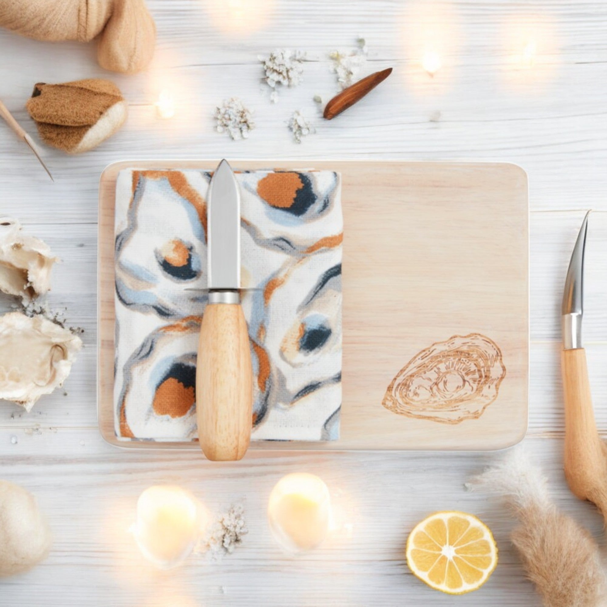 Oyster Shuck Board Set