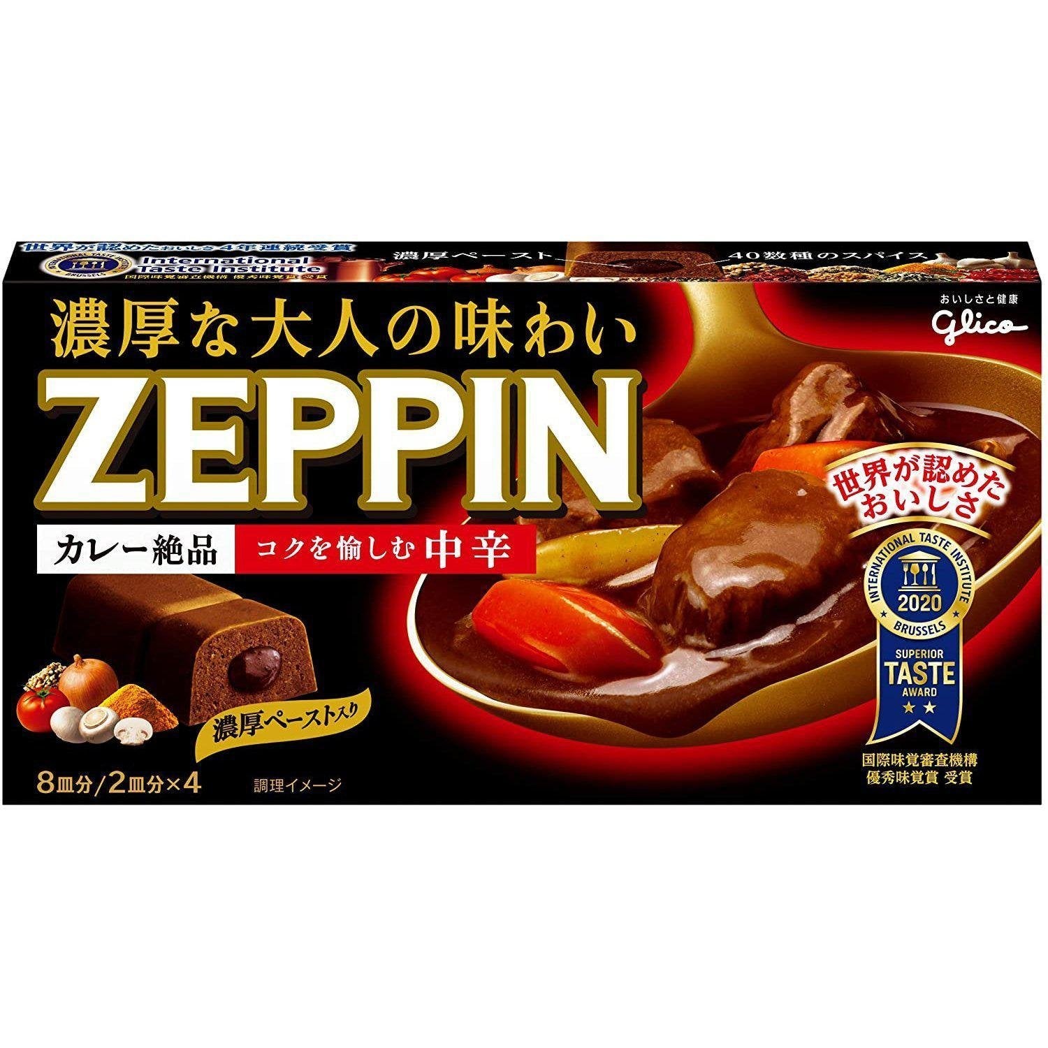 Glico Zeppin Japanese Curry Roux Blocks Medium-Hot 175g