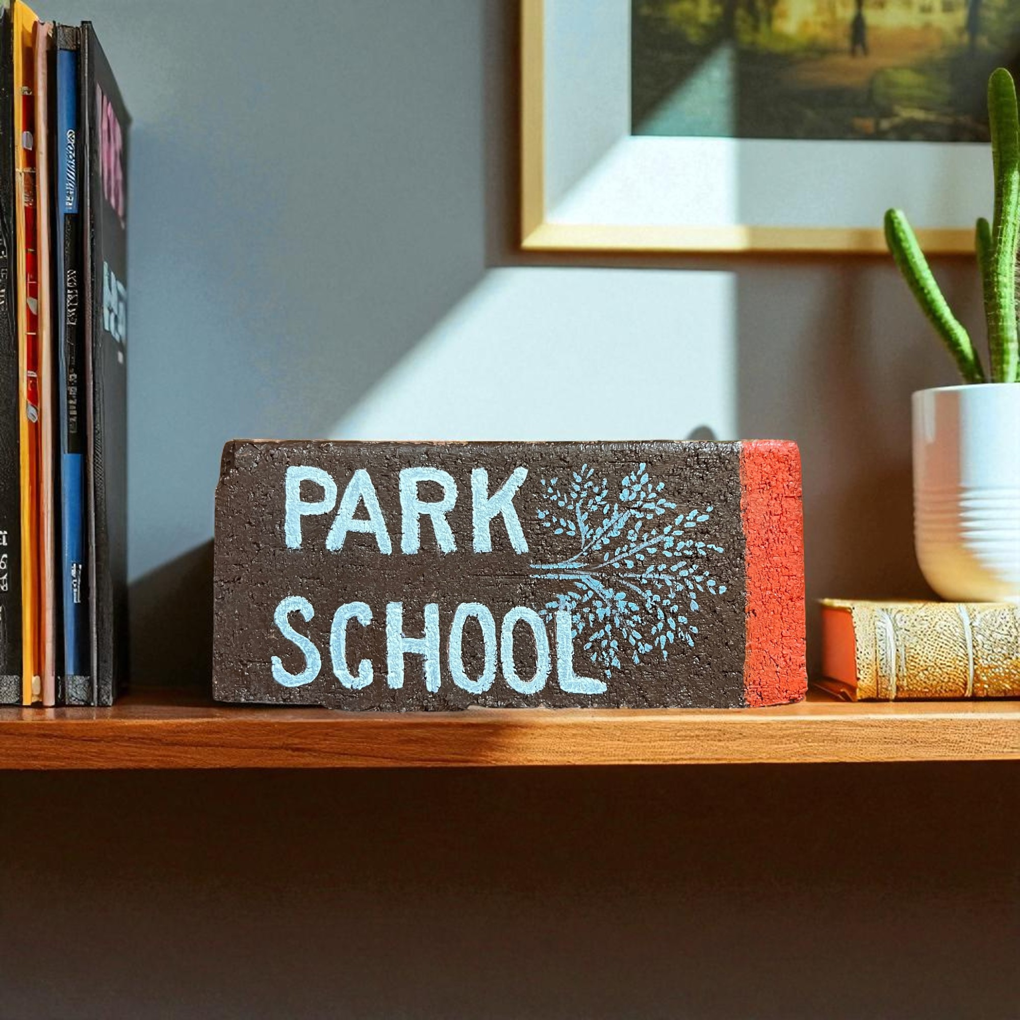 Linda Amtmann Hand Painted Brick- Park School