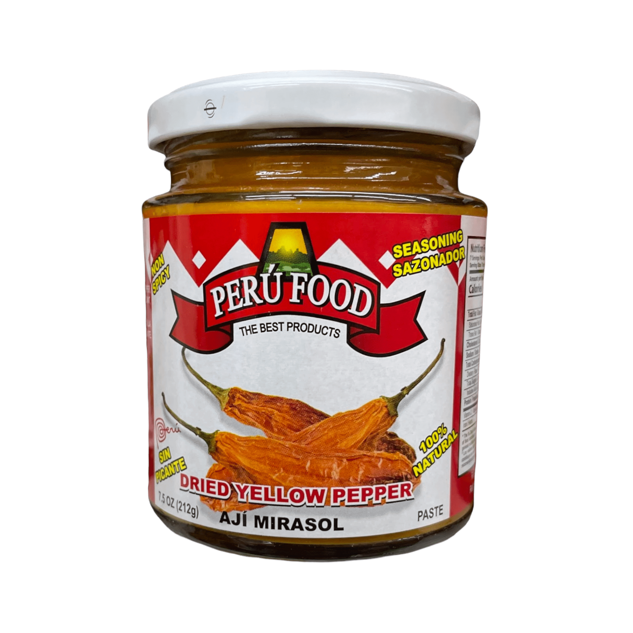 Peru Food Dried Yellow Pepper (Aji Mirasol) Non Spicy Paste