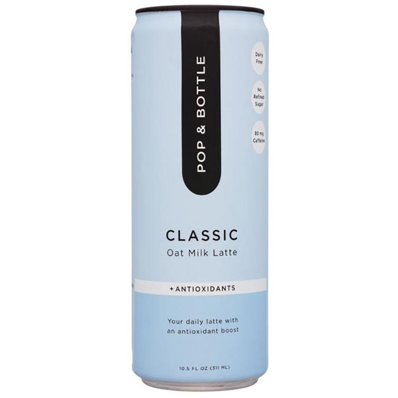 Pop & Bottle - Classic Oat Milk Latte with Antioxidants, 8oz