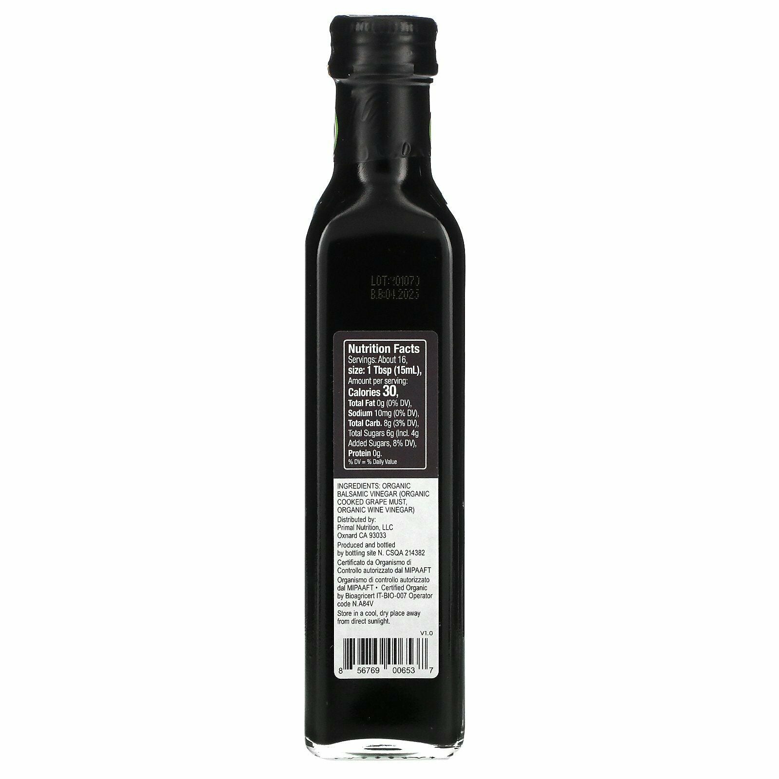 Primal Kitchen - Organic Balsamic Vinegar of Modena, 8.45oz