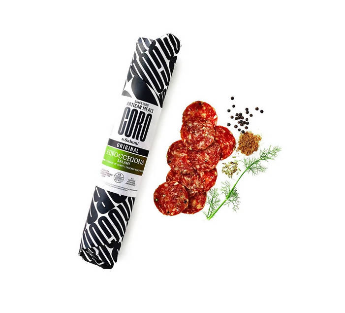 Uncured Finocchiona Salami Deli Size - 3 x 2 LB