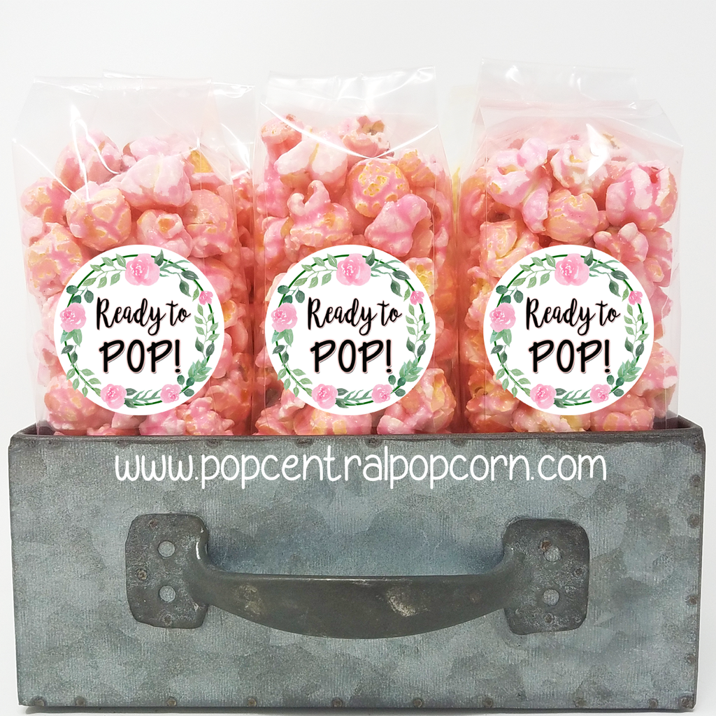 Floral Wreath - Baby Shower - Popcorn Party Favors