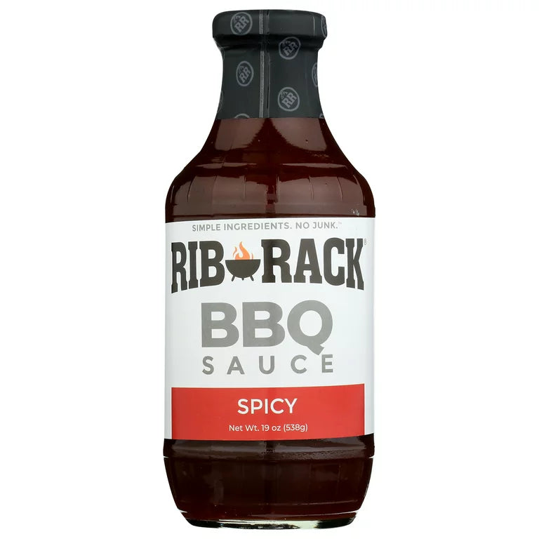 Rib Rack Spicy BBQ Sauce, 19 oz