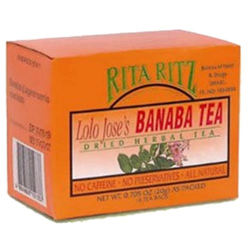 Rita Ritz - Lolo Jose's Banaba Tea - Dried Herbal Tea- 14 Tea Bags - 21 G