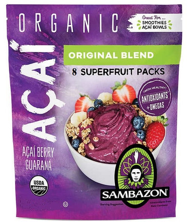 Sambazon Organic Acai Superfruit Packs, 28.2 oz.